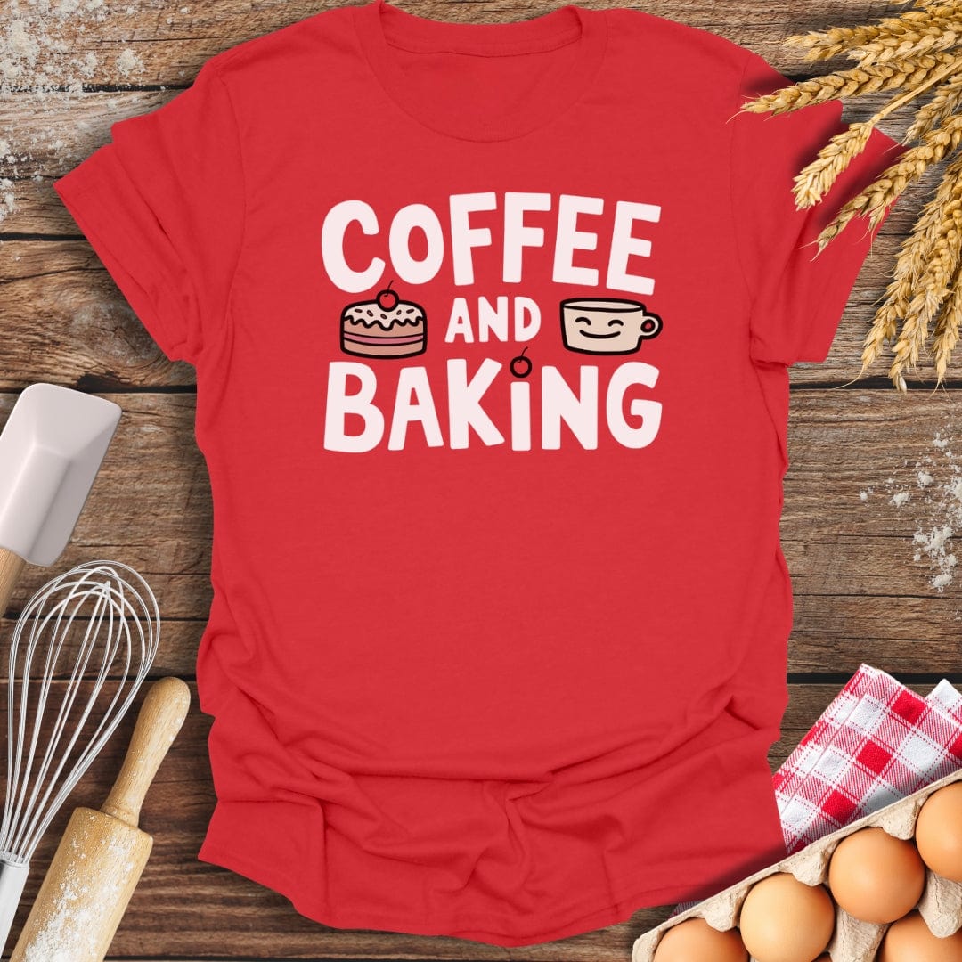 Coffee and Baking T-Shirt Red / S Baking Threads