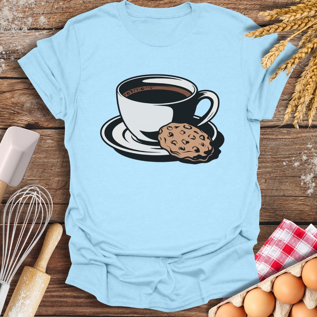 Coffee Cookie T-Shirt Light Blue / S Baking Threads