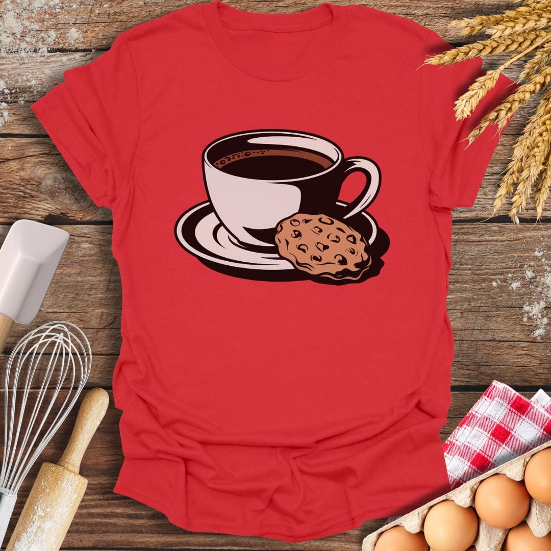 Coffee Cookie T-Shirt Red / S Baking Threads