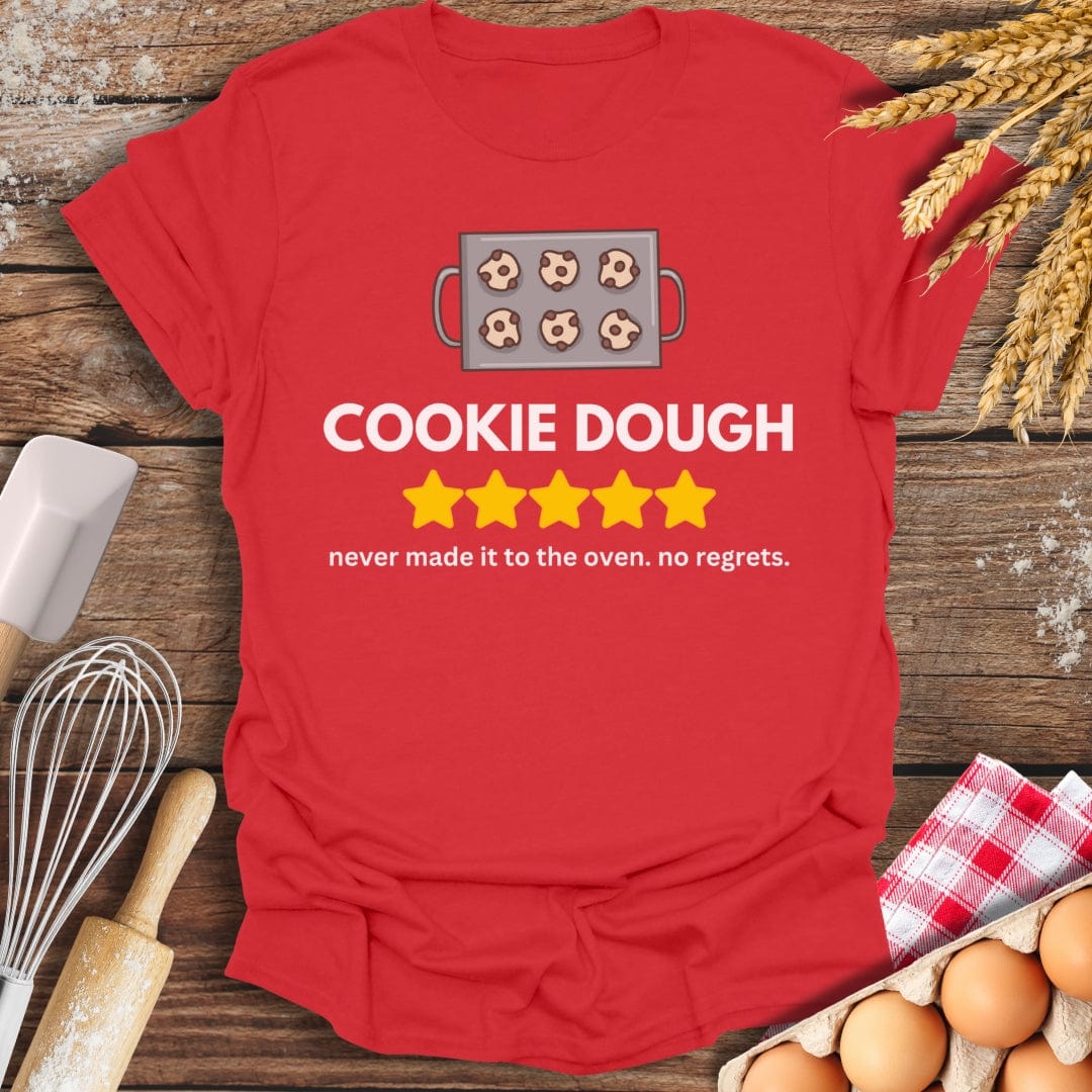 Cookie Dough: 5 Star Review T-Shirt Red / S Baking Threads