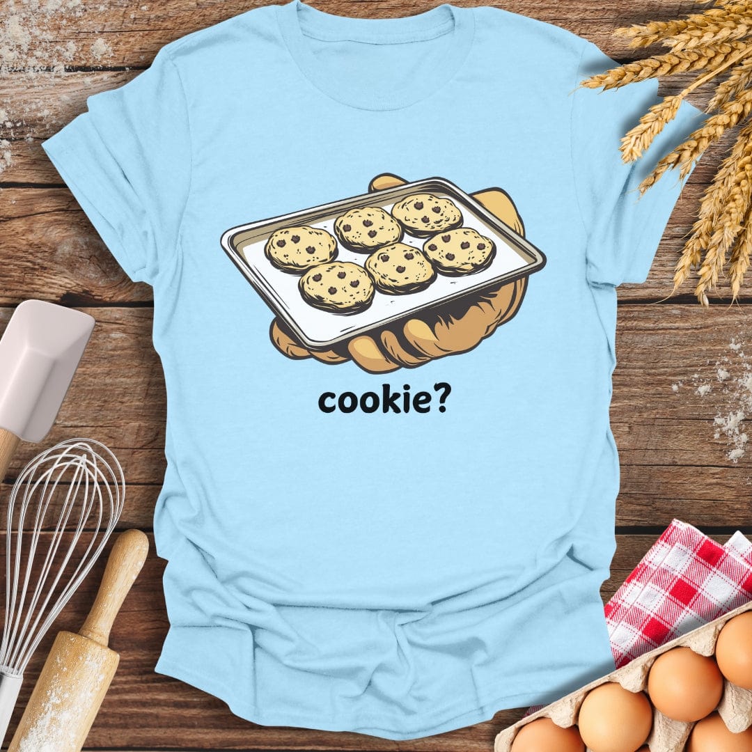 cookie? T-Shirt Light Blue / S Baking Threads
