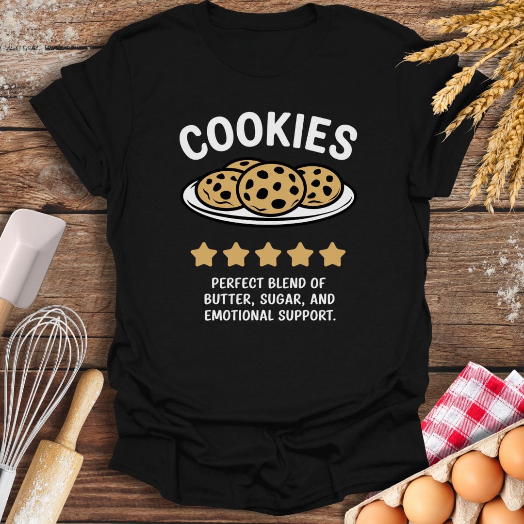 Cookies: 5-Star Review T-Shirt Black / S Baking Threads