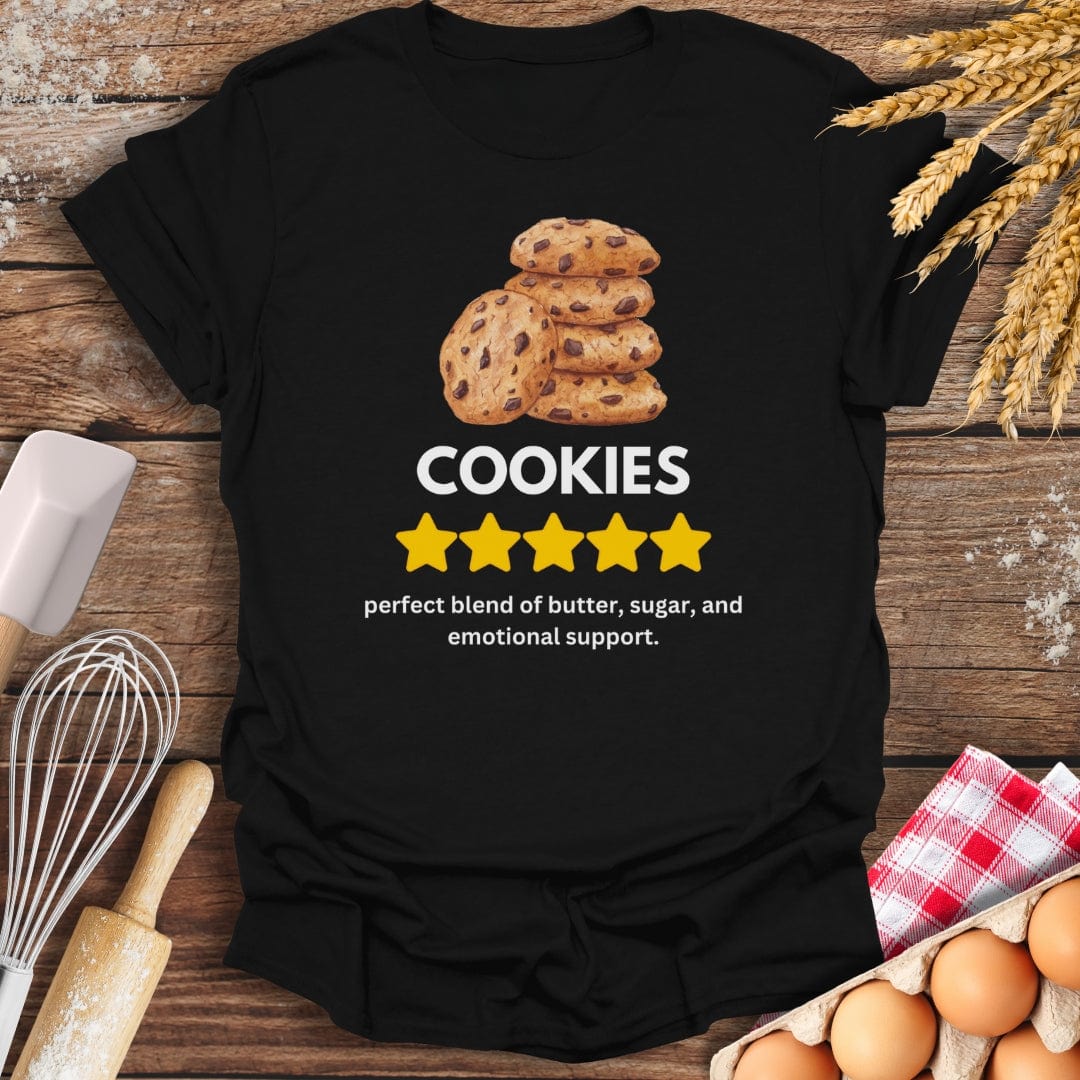 Cookies: 5 Star Review T-Shirt Black / S Baking Threads