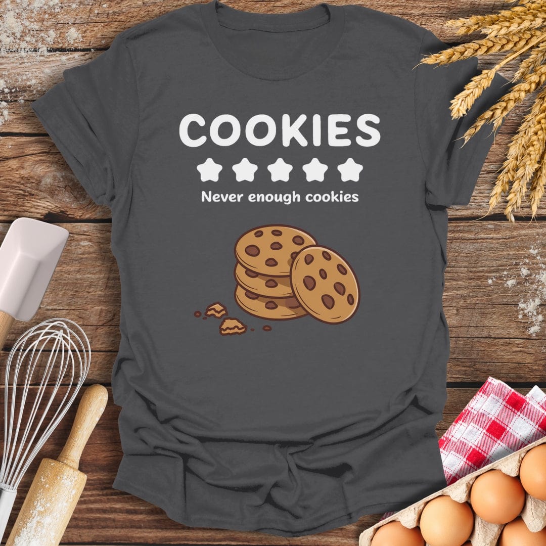 Cookies: 5 Star Review T-Shirt Charcoal / S Baking Threads