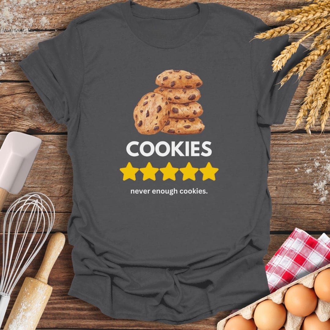Cookies: 5 Star Review T-Shirt Charcoal / S Baking Threads