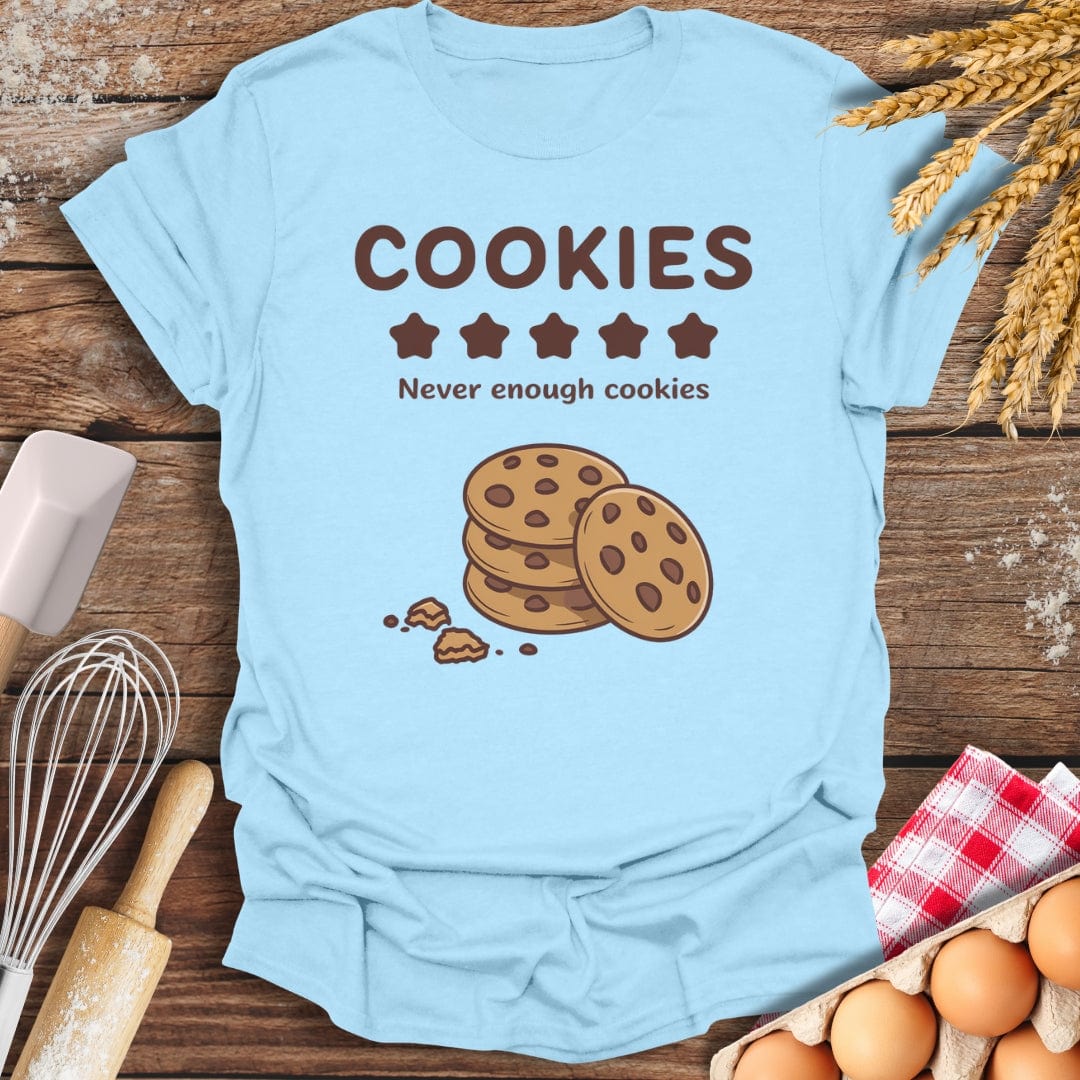 Cookies: 5 Star Review T-Shirt Light Blue / S Baking Threads