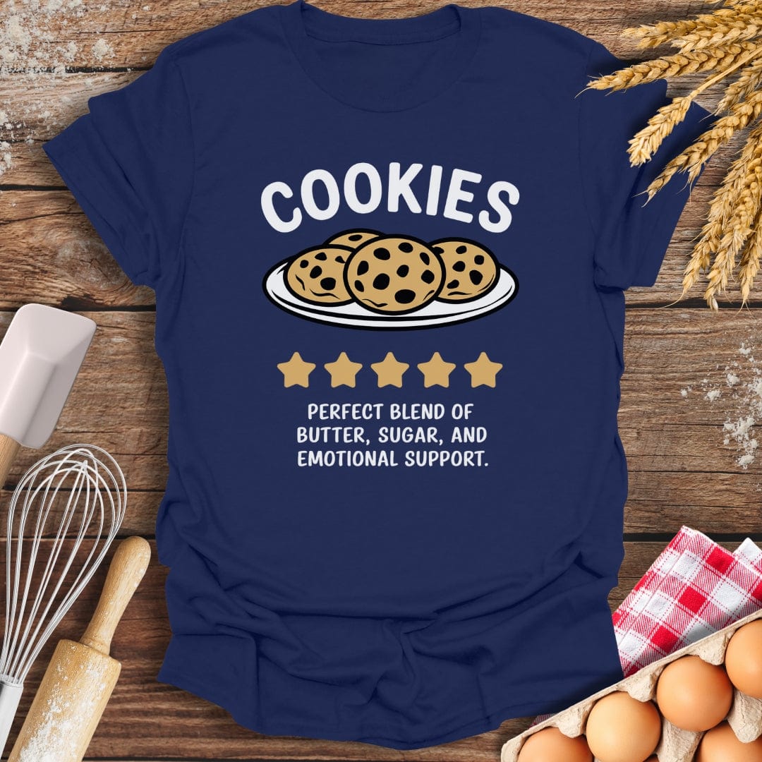Cookies: 5-Star Review T-Shirt Navy / S Baking Threads