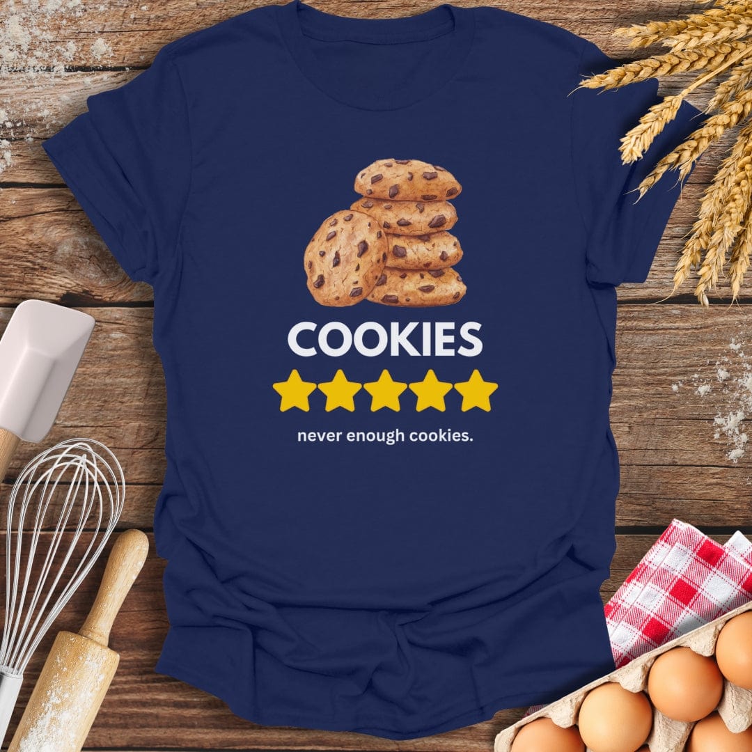 Cookies: 5 Star Review T-Shirt Navy / S Baking Threads