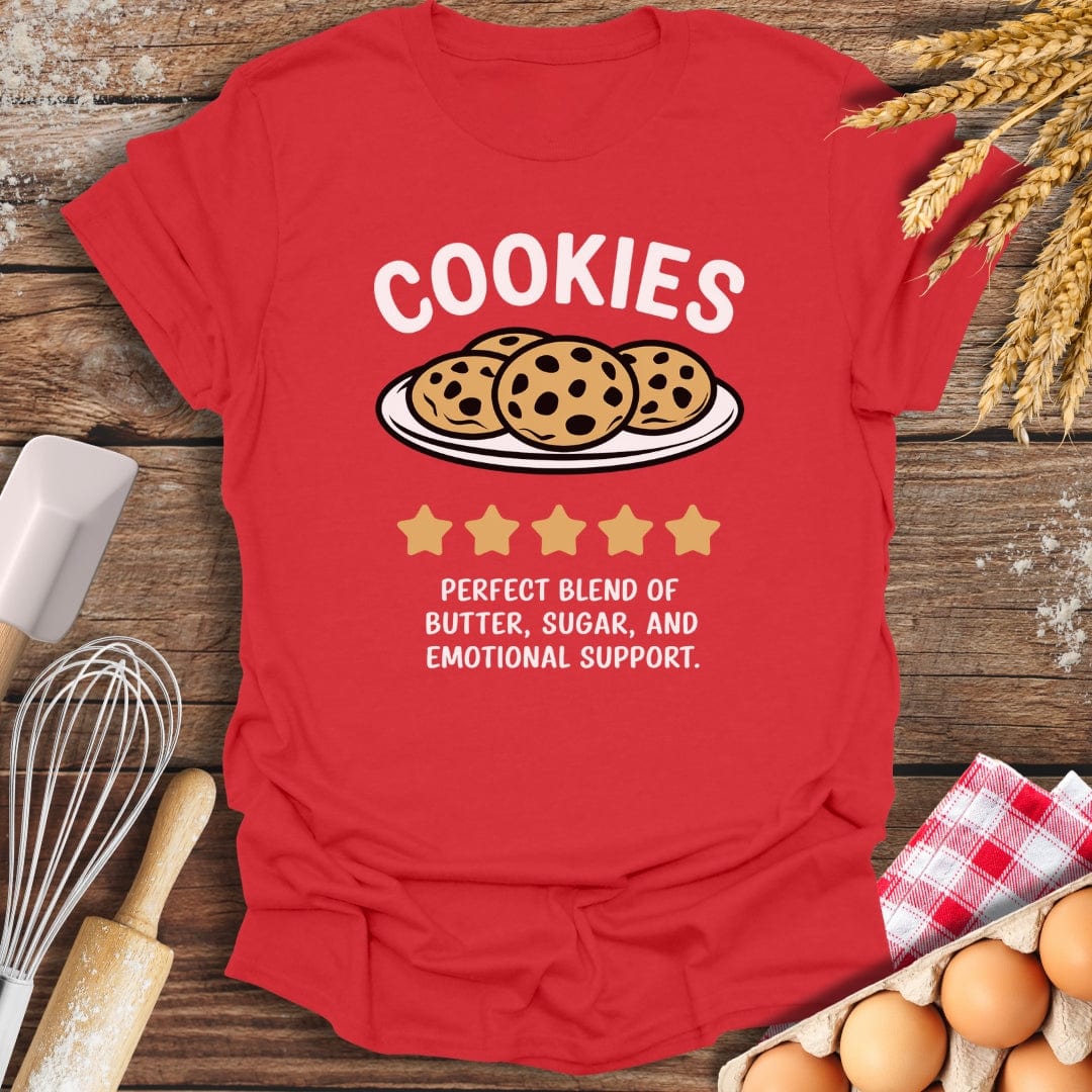 Cookies: 5-Star Review T-Shirt Red / S Baking Threads