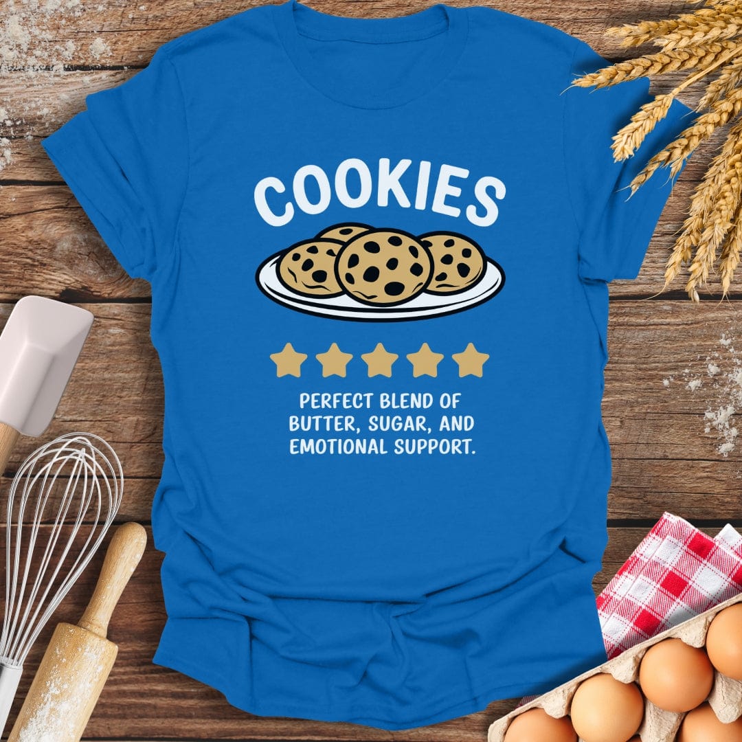 Cookies: 5-Star Review T-Shirt Royal / S Baking Threads