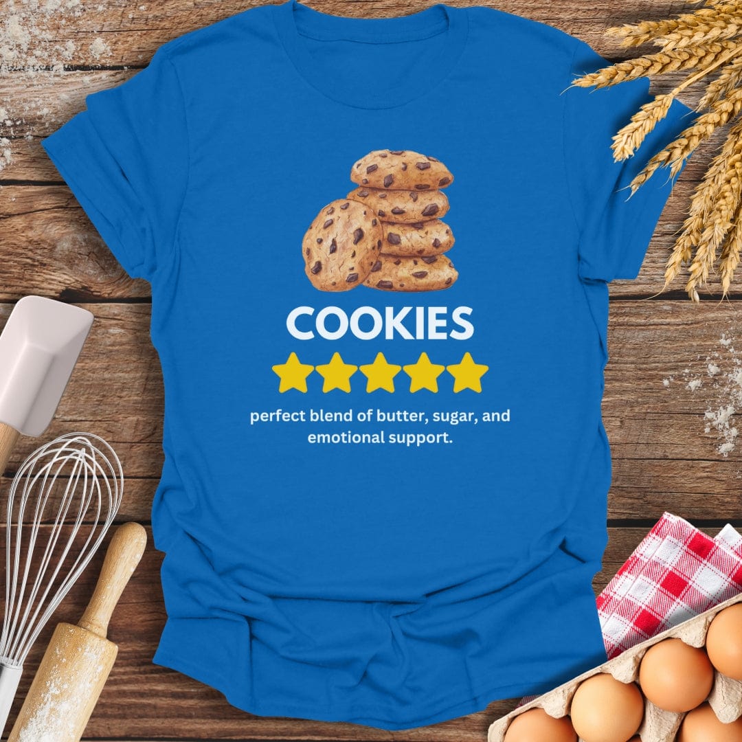 Cookies: 5 Star Review T-Shirt Royal / S Baking Threads