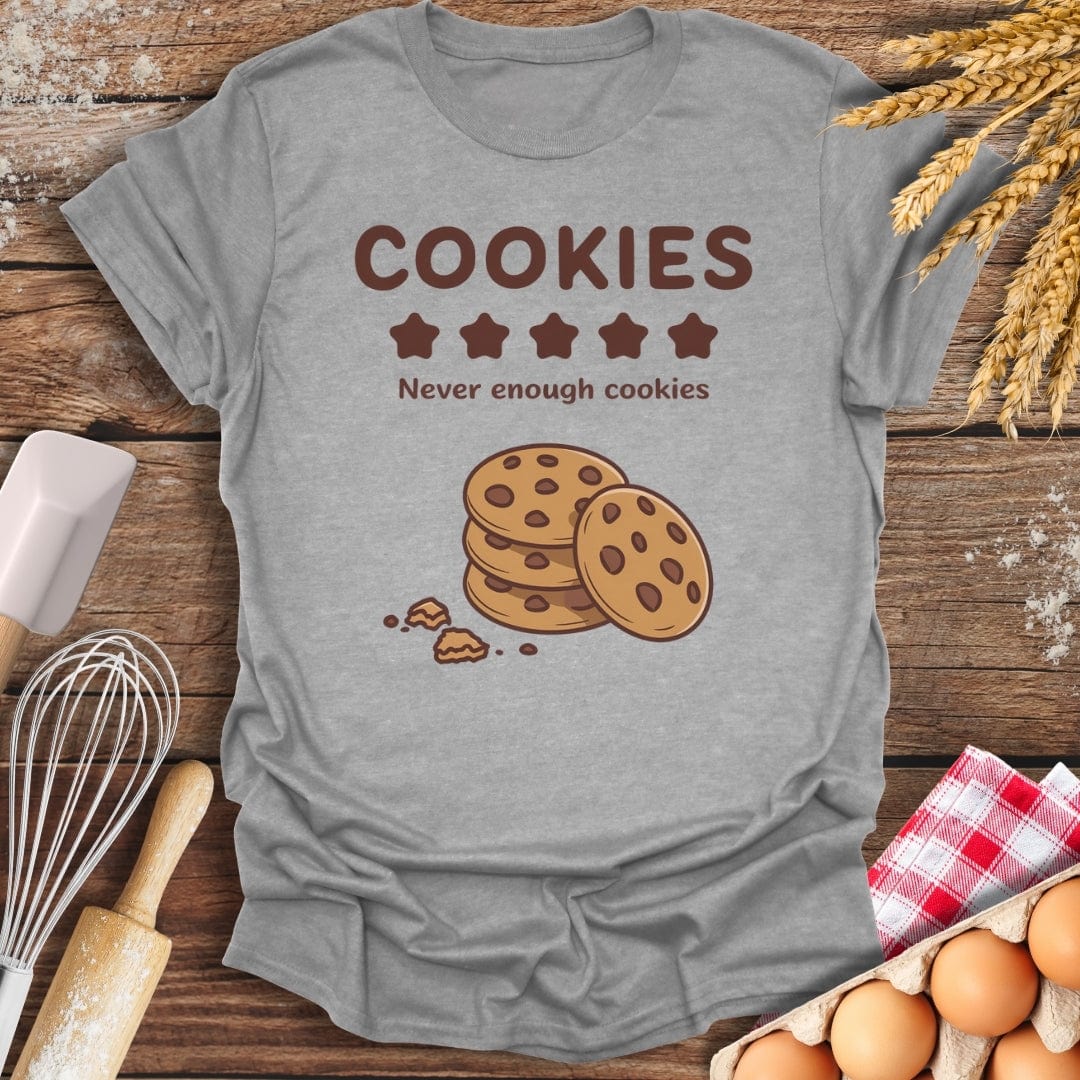 Cookies: 5 Star Review T-Shirt Sport Grey / S Baking Threads
