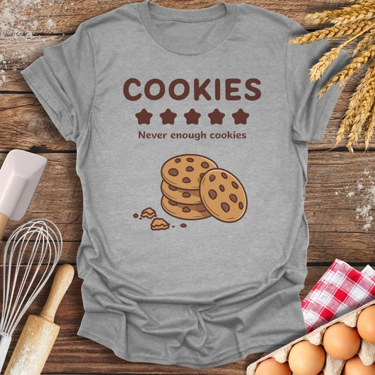 Cookies: 5 Star Review T-Shirt Sport Grey / S Baking Threads