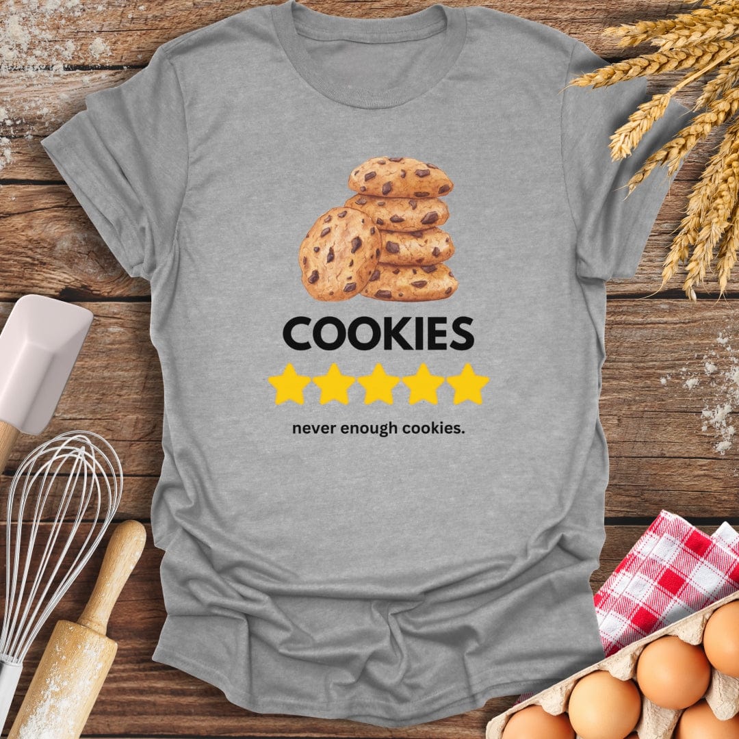 Cookies: 5 Star Review T-Shirt Sport Grey / S Baking Threads