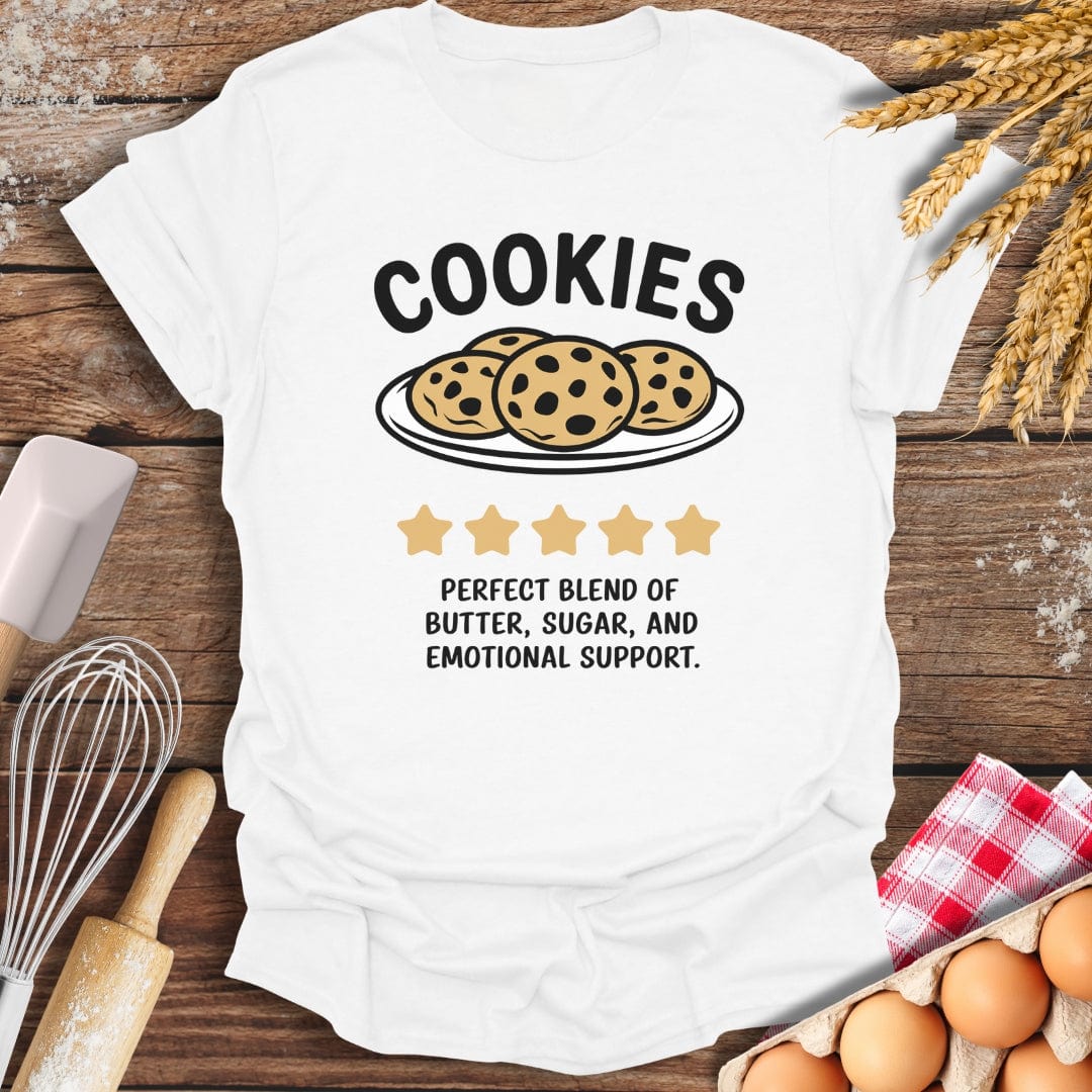 Cookies: 5-Star Review T-Shirt White / S Baking Threads