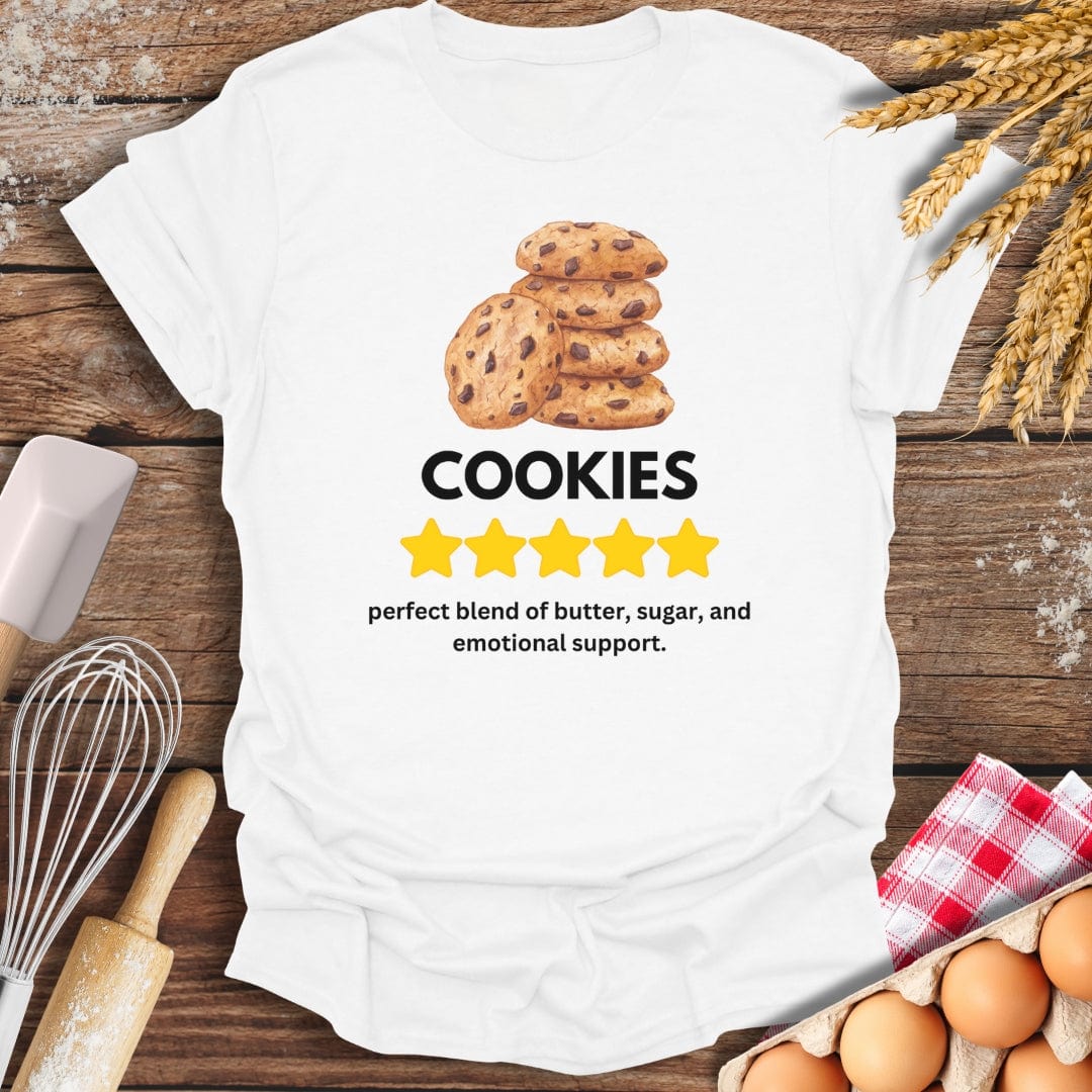 Cookies: 5 Star Review T-Shirt White / S Baking Threads