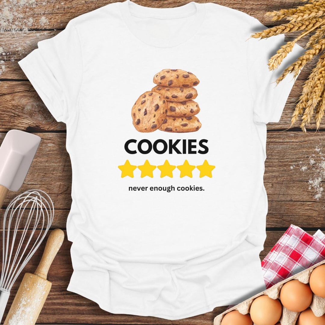 Cookies: 5 Star Review T-Shirt White / S Baking Threads