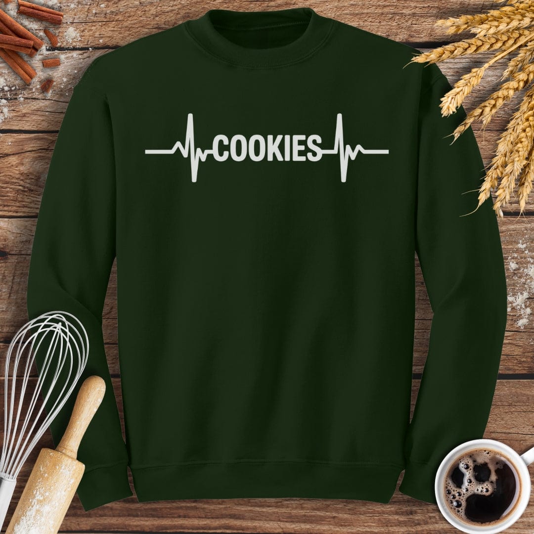 Cookies EKG Sweatshirt Baking Threads
