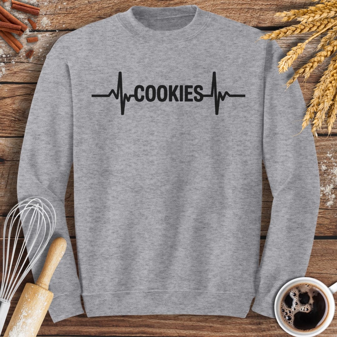 Cookies EKG Sweatshirt Baking Threads