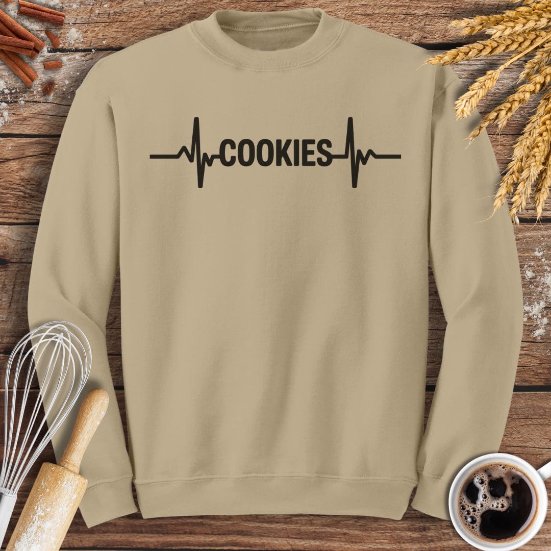 Cookies EKG Sweatshirt Baking Threads