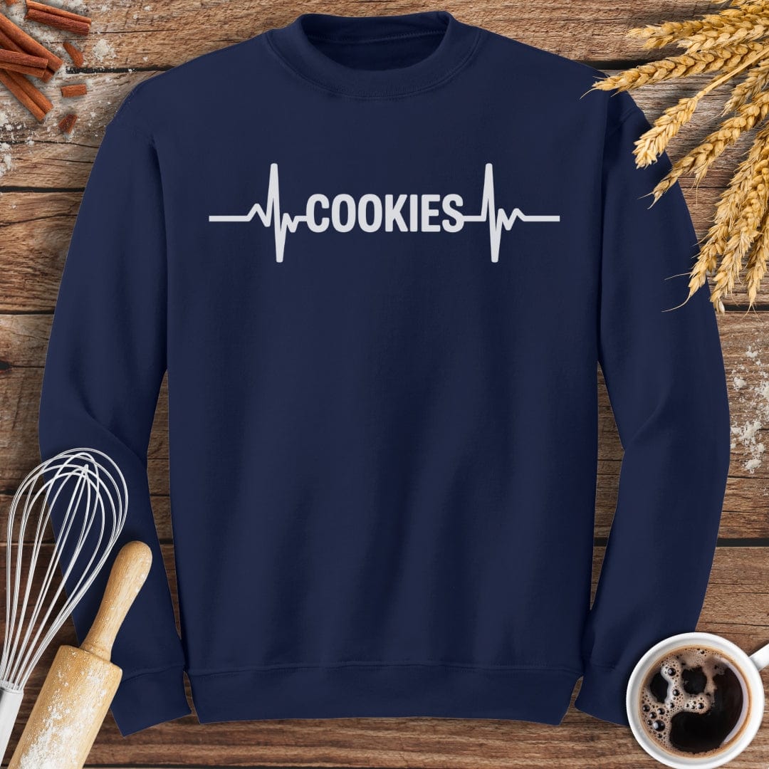 Cookies EKG Sweatshirt Baking Threads