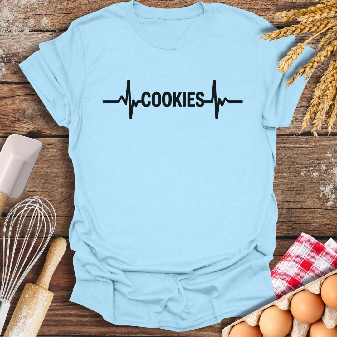 Cookies EKG T-Shirt Light Blue / S Baking Threads