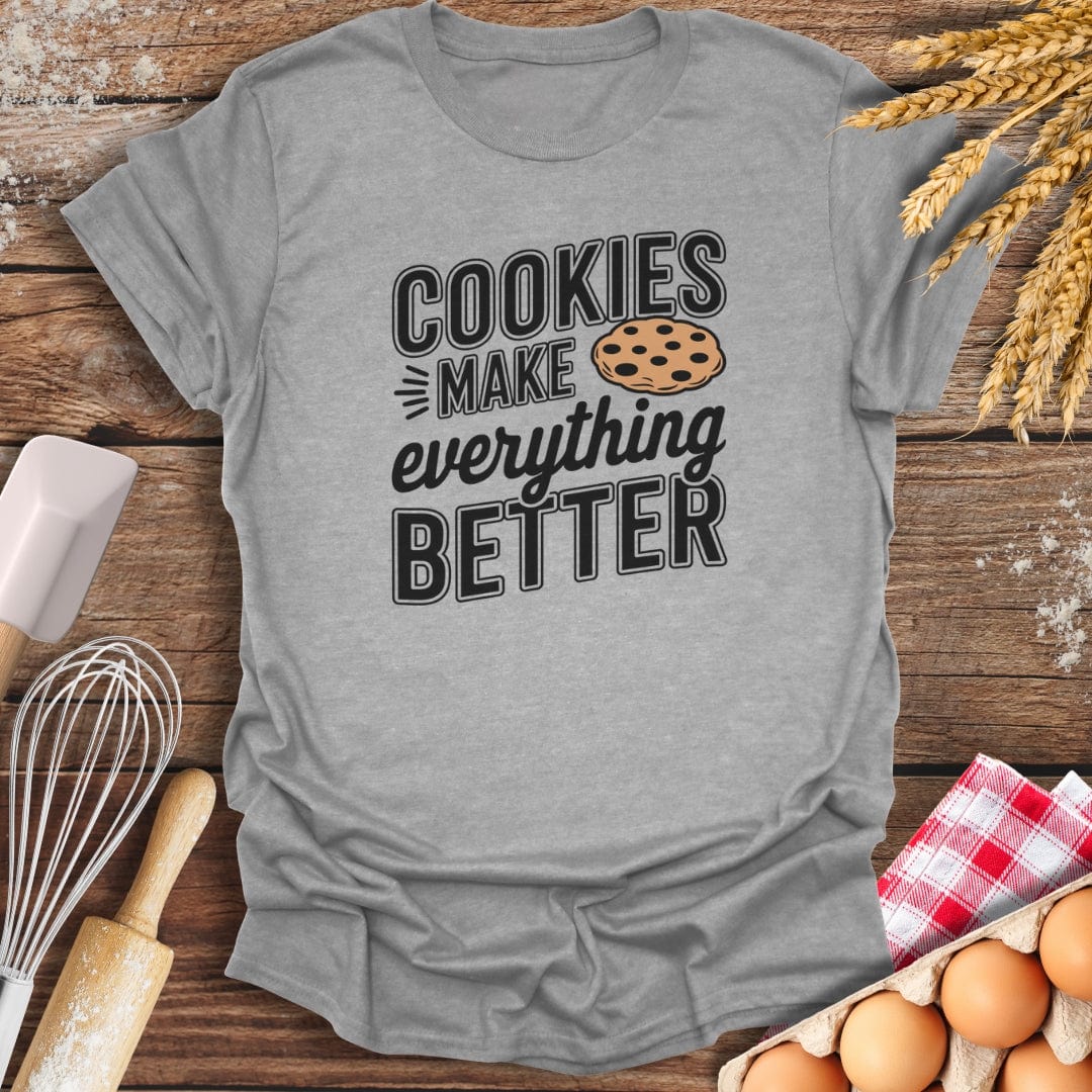 Cookies Make Everything Better T-Shirt Sport Grey / S Baking Threads