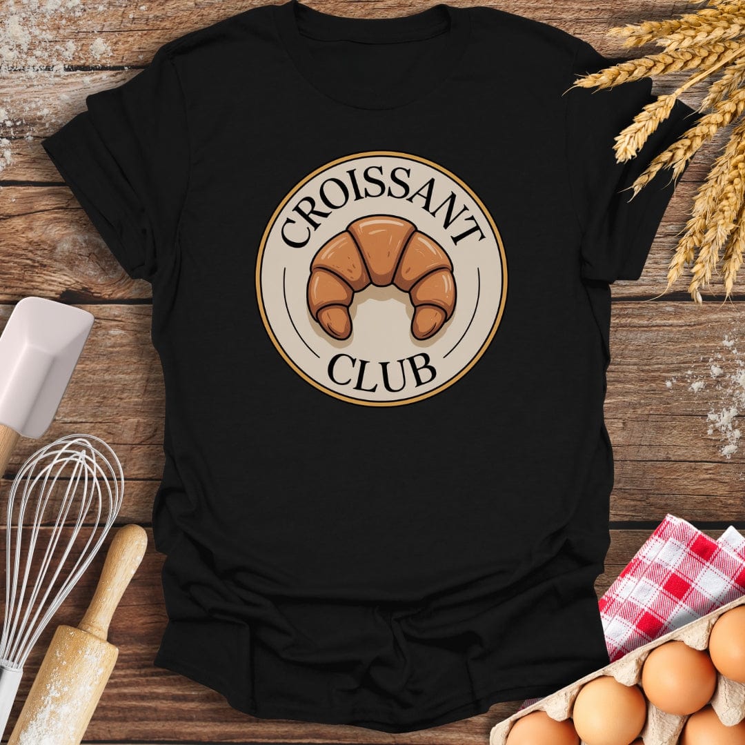 Croissant Club T-Shirt Black / S Baking Threads