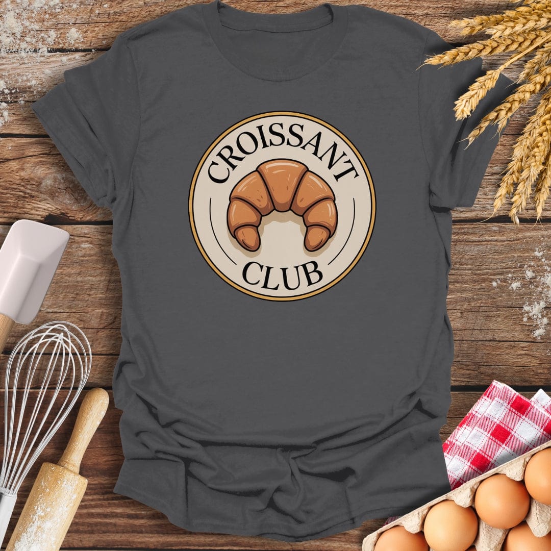 Croissant Club T-Shirt Charcoal / S Baking Threads
