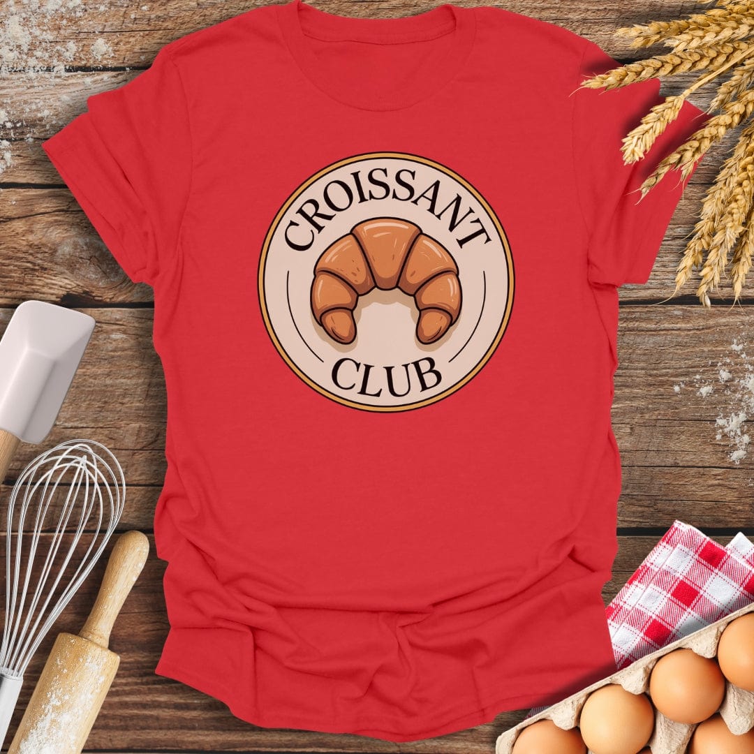 Croissant Club T-Shirt Red / S Baking Threads