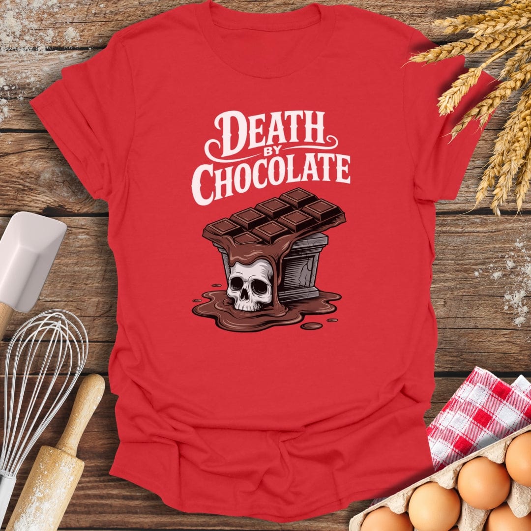 Death By Chocolate T-Shirt Red / S Baking Threads