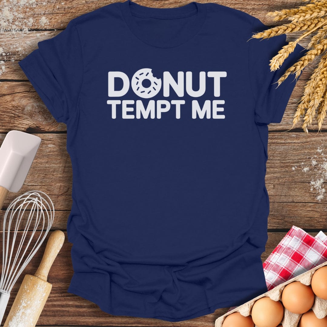 Donut Tempt Me T-Shirt Navy / S Baking Threads