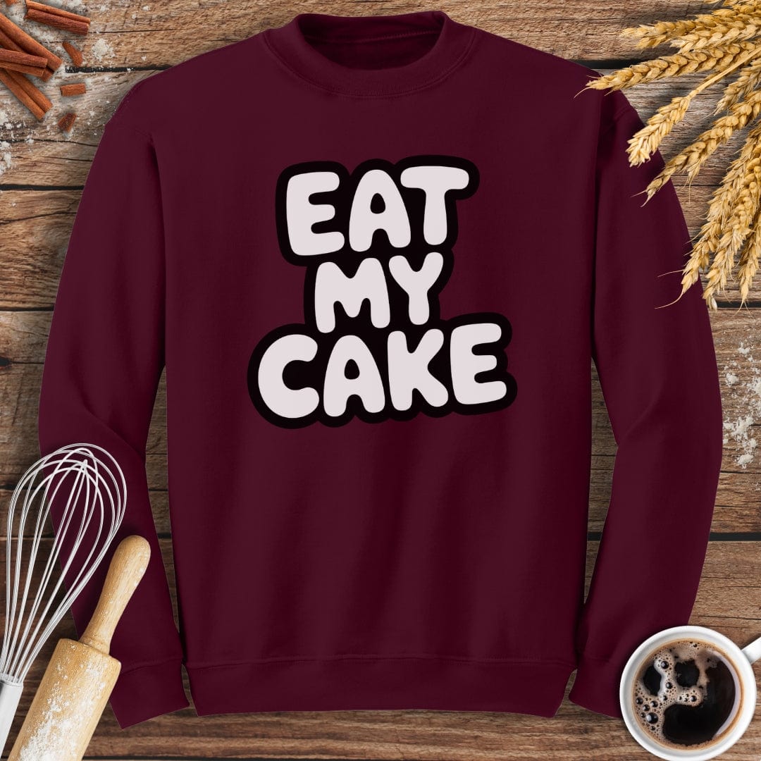 Eat My Cake Sweatshirt Baking Threads