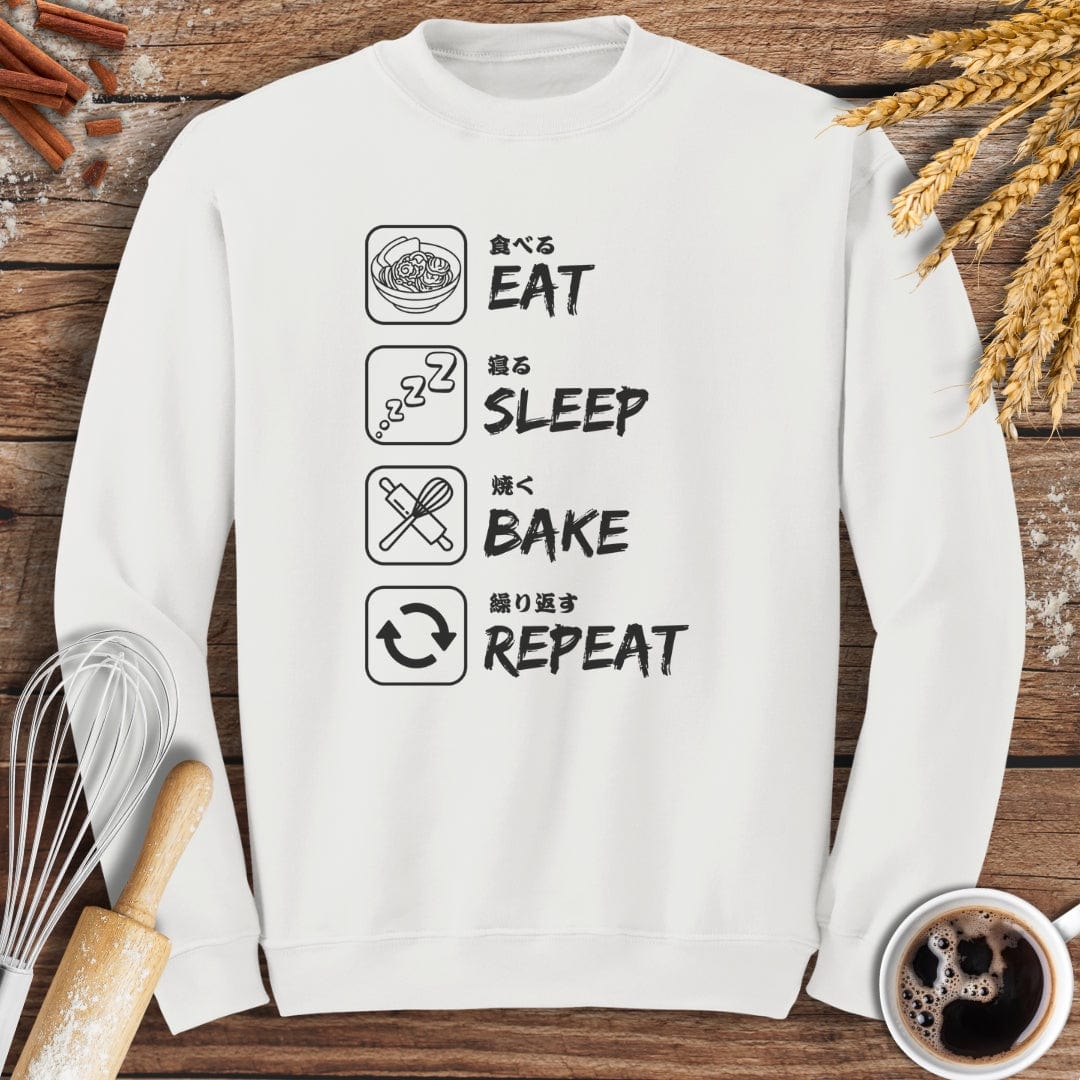 Eat Sleep Bake Repeat Sweatshirt Baking Threads