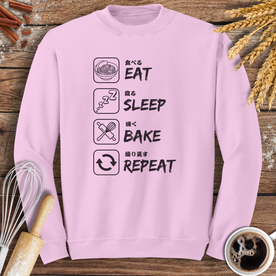 Eat Sleep Bake Repeat Sweatshirt Baking Threads
