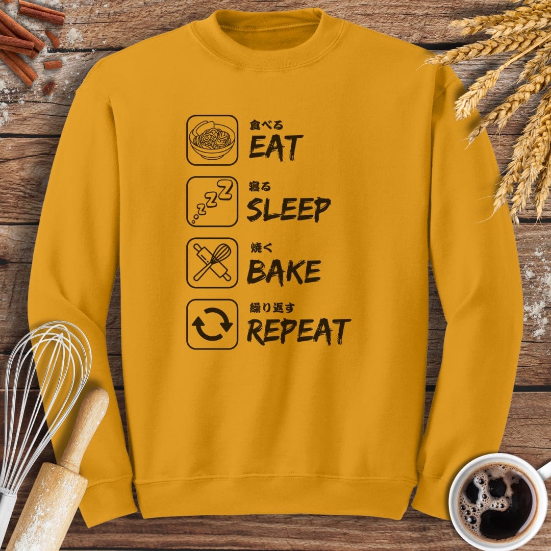 Eat Sleep Bake Repeat Sweatshirt Baking Threads