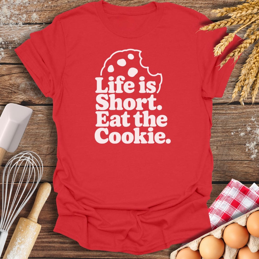 Eat The Cookie T-Shirt Red / S Baking Threads