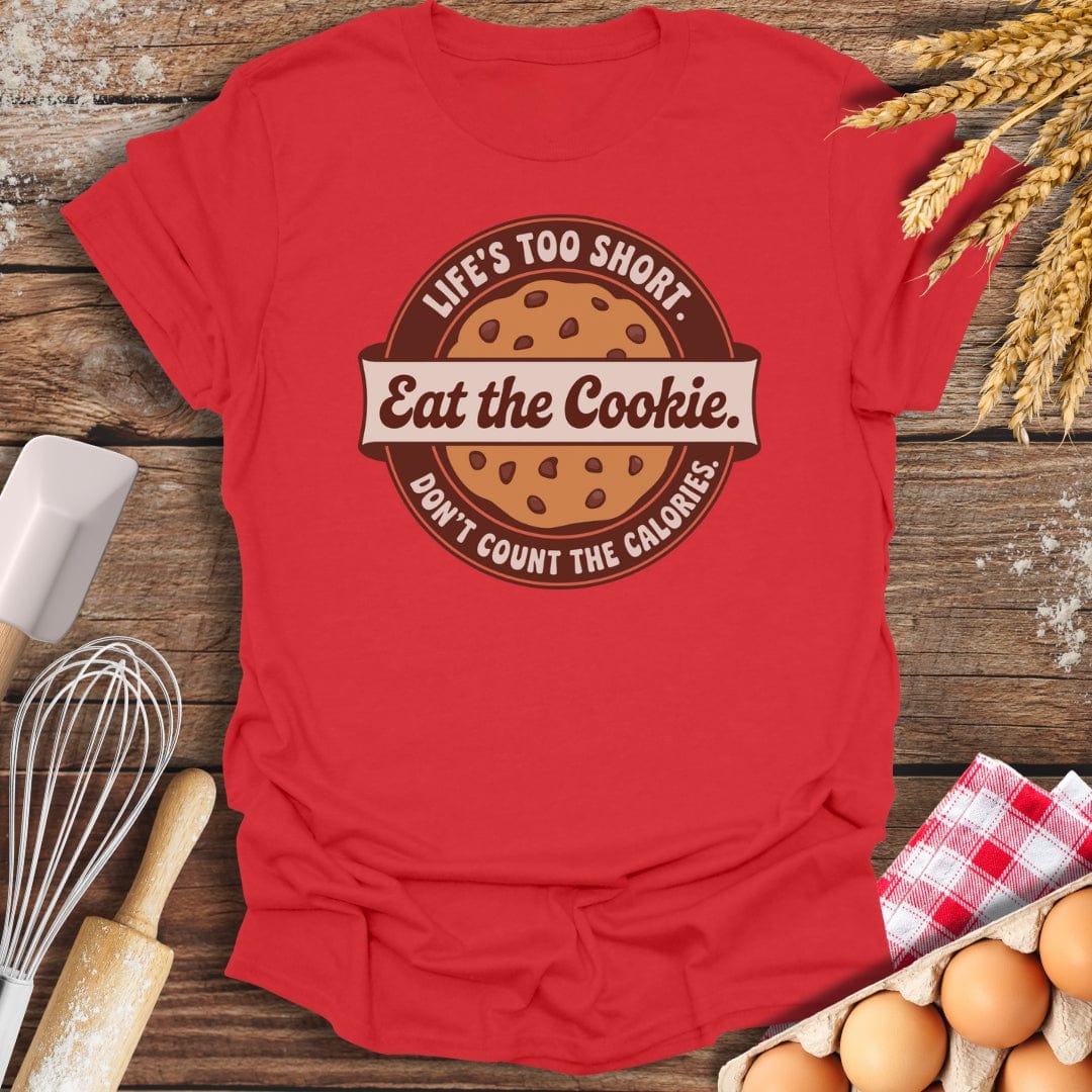 Eat The Cookie T-Shirt Red / S Baking Threads
