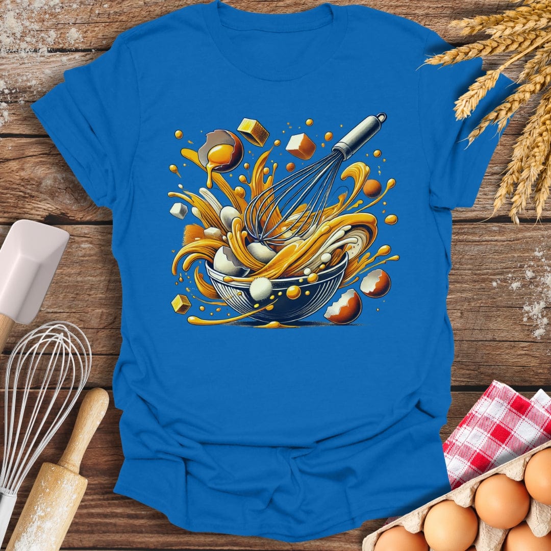 Egg Whisking Frenzy T-Shirt Royal / S Baking Threads