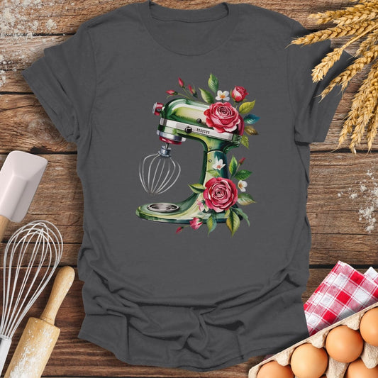 Floral Green Mixer T-Shirt Charcoal / S Baking Threads
