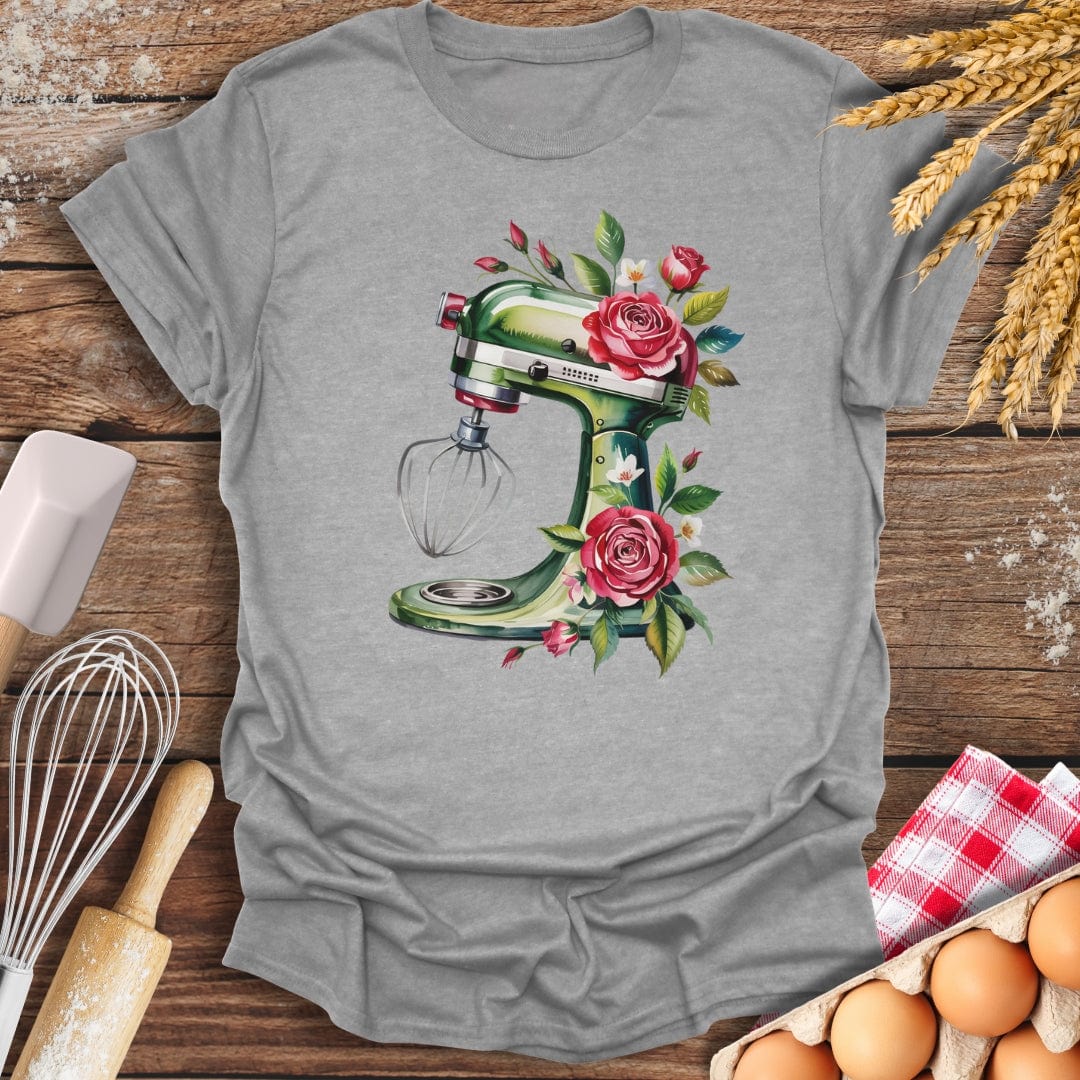 Floral Green Mixer T-Shirt Sport Grey / S Baking Threads