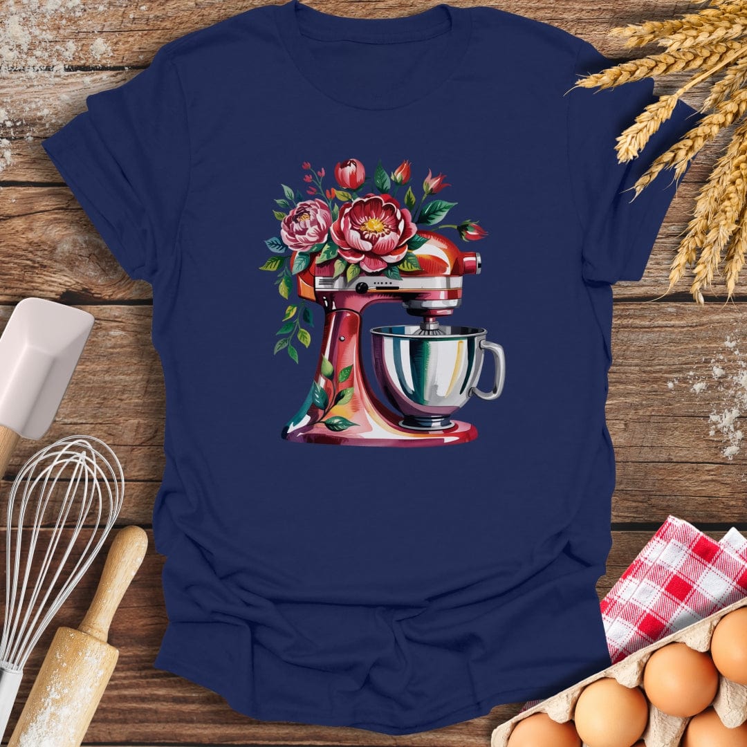 Floral Red Mixer T-Shirt Navy / S Baking Threads