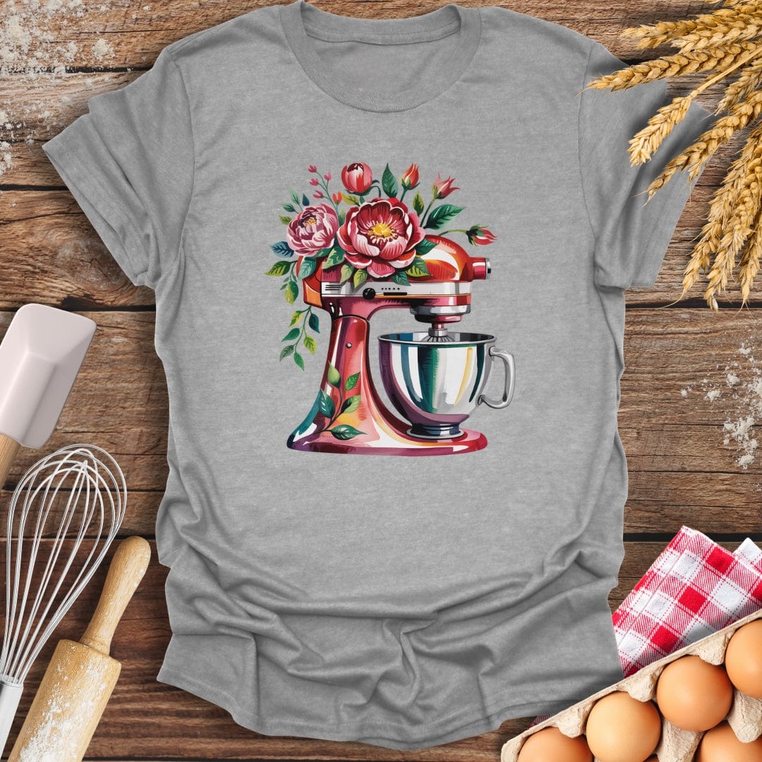 Floral Red Mixer T-Shirt Sport Grey / S Baking Threads