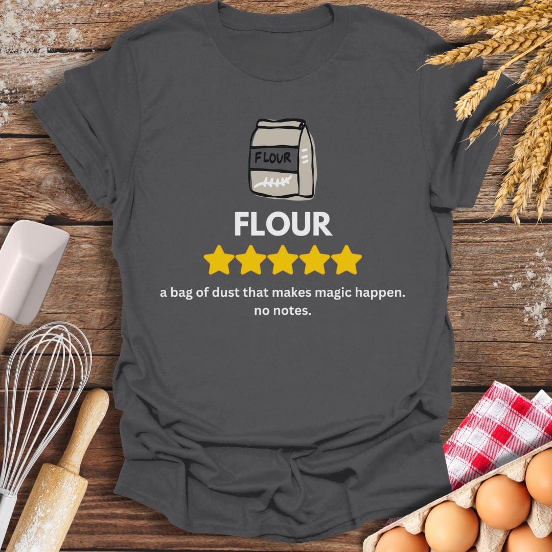 Flour: 5 Star Review T-Shirt Charcoal / S Baking Threads