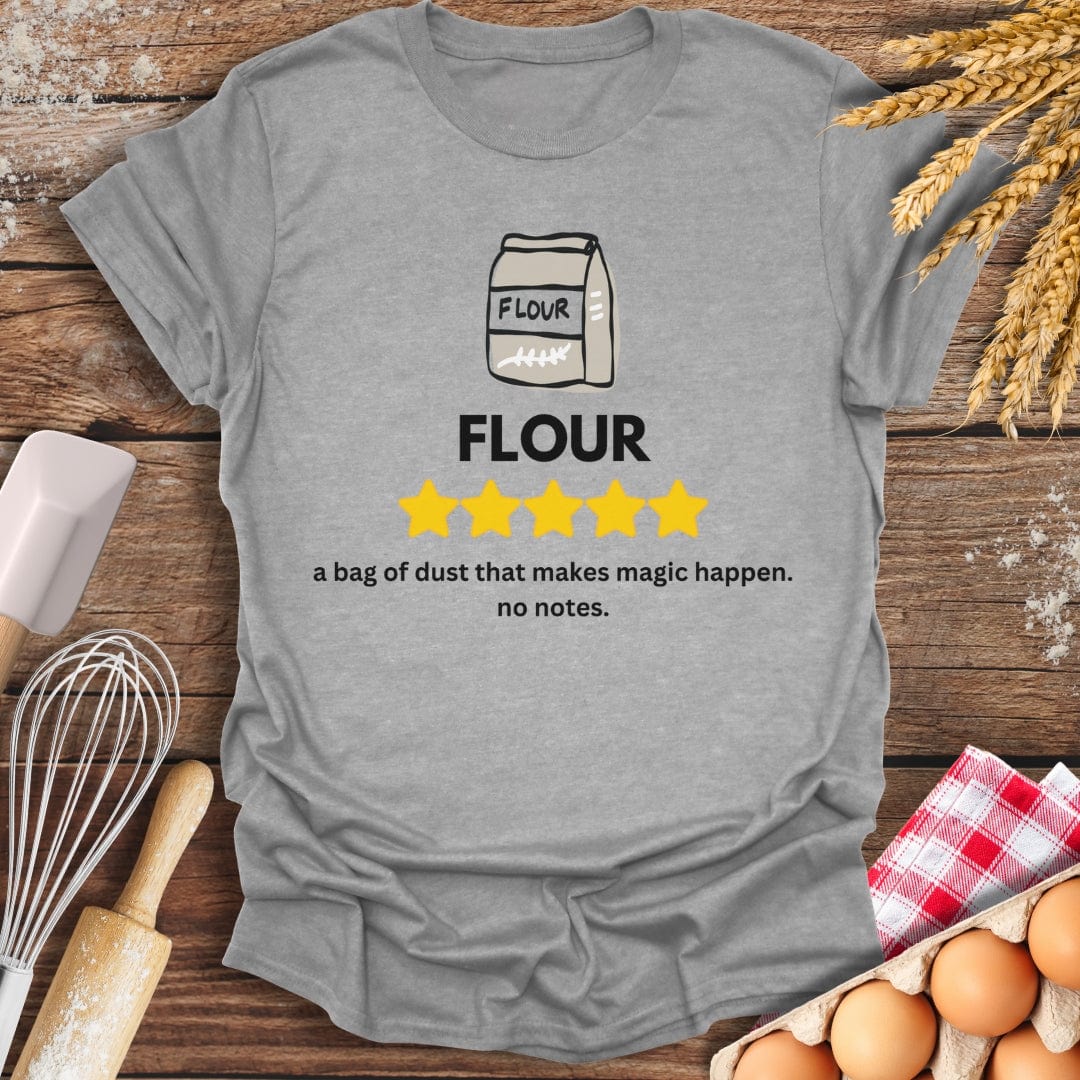 Flour: 5 Star Review T-Shirt Sport Grey / S Baking Threads