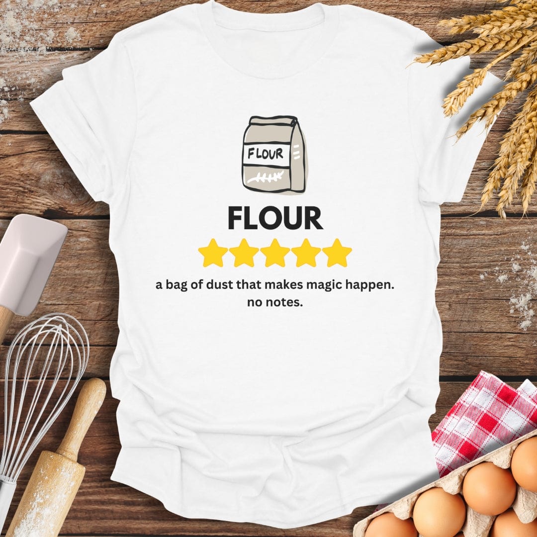 Flour: 5 Star Review T-Shirt White / S Baking Threads