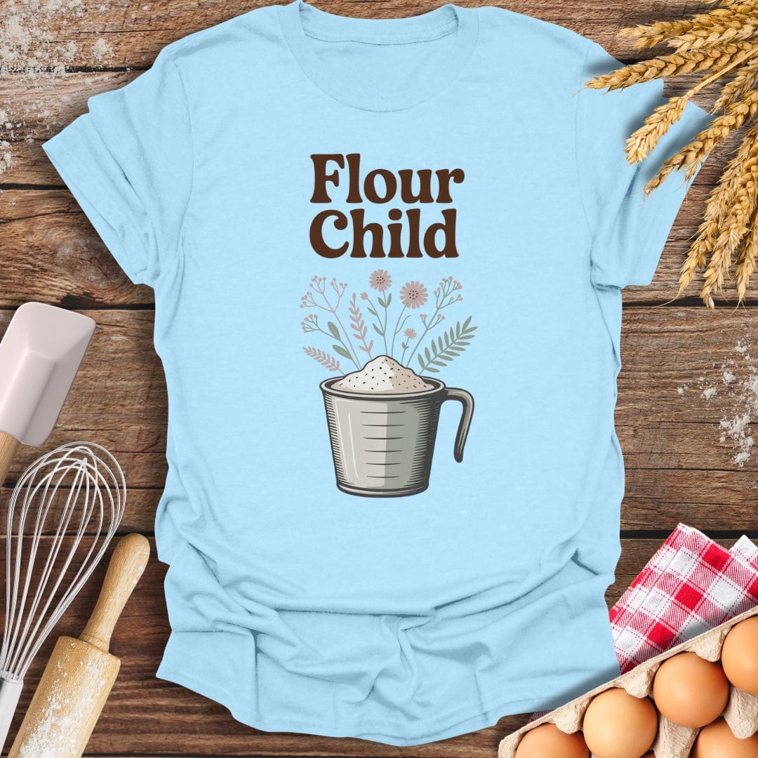 Flour Child T-Shirt Light Blue / S Baking Threads
