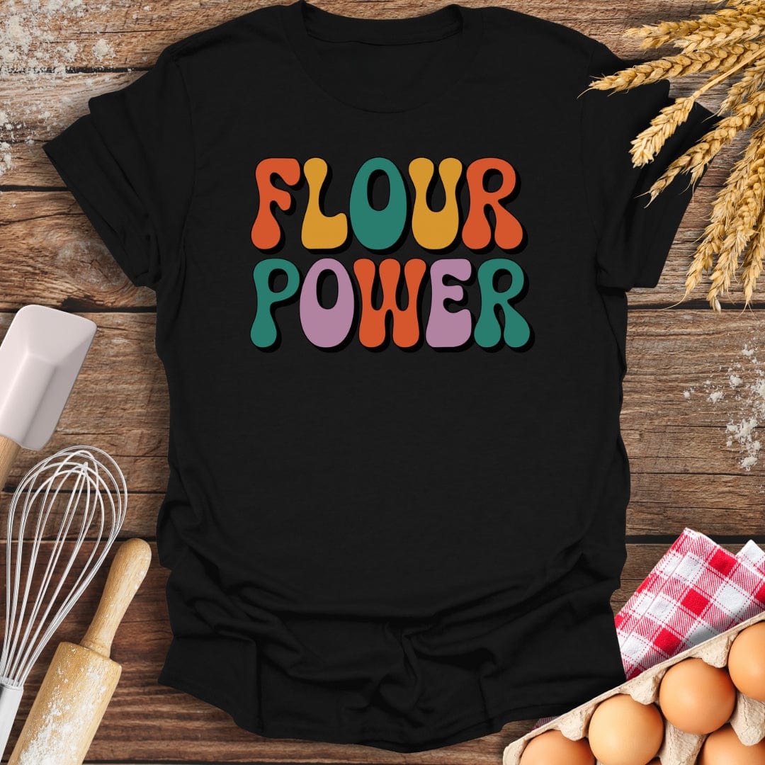 Flour Power T-Shirt Black / S Baking Threads