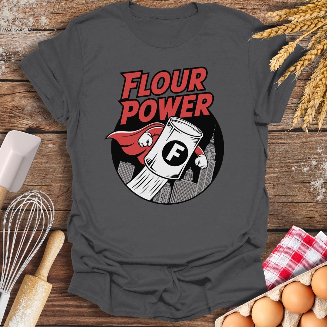 Flour Power T-Shirt Charcoal / S Baking Threads
