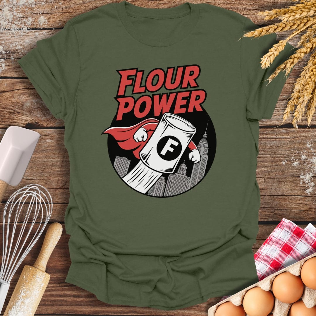 Flour Power T-Shirt Military Green / S Baking Threads